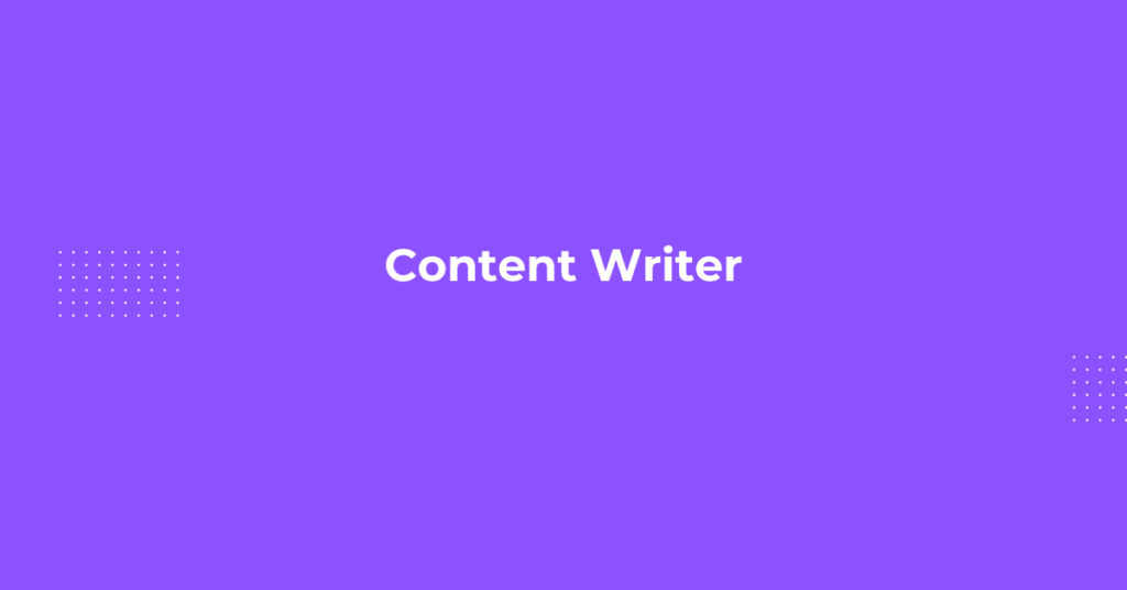 Content Writer