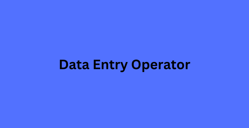 Data Entry Operator