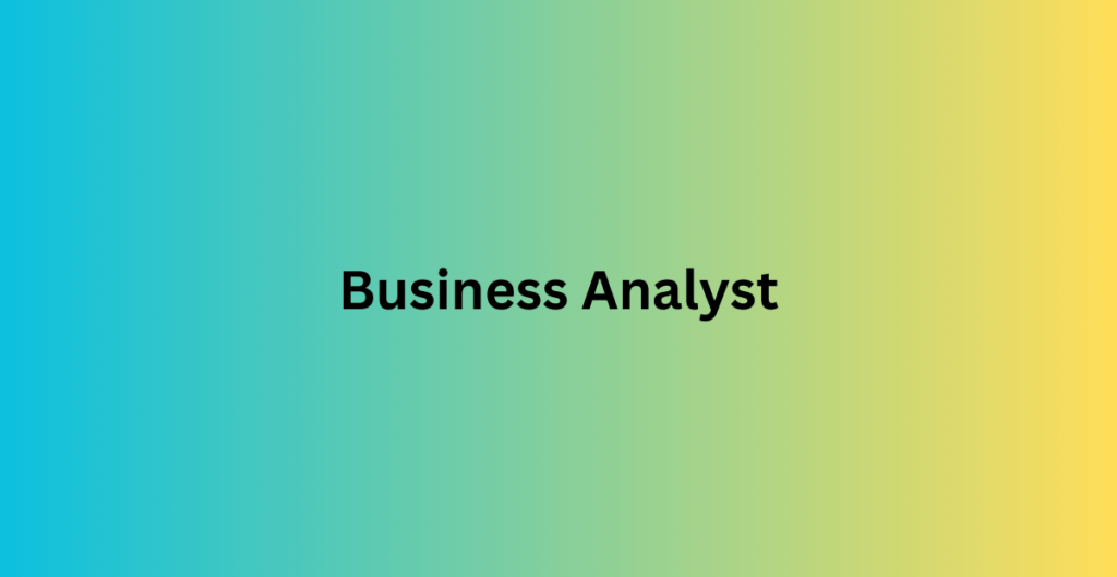 Business Analyst Business Analyst