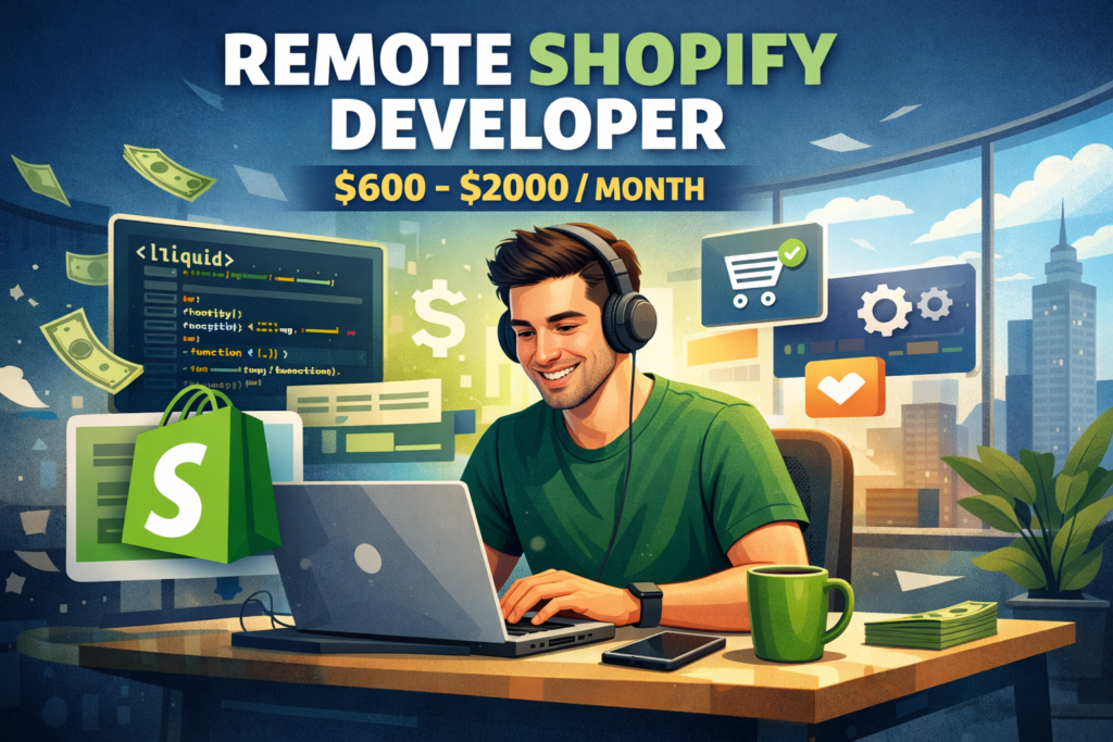 We Are Hiring : Remote Shopify Developer ( $600 – $2000 / Month ) ChatGPT Image Mar 2 2026 04 13 20 PM